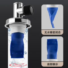 Washing machine floor drain universal sewer two-in-one anti-overflow and anti-odor drain pipe electroplated three-way floor drain joint