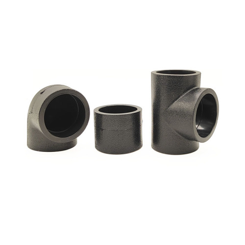 PE connector push-fit large diameter hot melt fitting 110 direct reducer tee pipe cap 45 elbow water pipe fitting