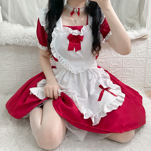 爱丽丝红酒甜心女仆装lolita可爱女佣服cosplay洛丽塔公主连衣裙