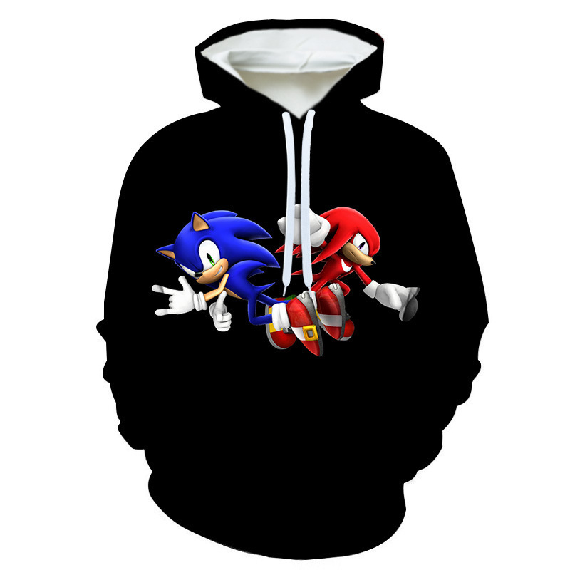 Cross-Border Foreign Trade Sonic Peripherals New Amazon Digital Printing Men's and Women's Hooded Sweatshirts Factory Direct Sales Wholesale Cross-Border Foreign Trade Sonic Peripherals New Amazon Digital Printing Men's and Women's Hooded Sweatshirts Factory Direct Sales Wholesale