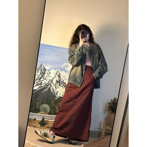 Women's Autumn Korean Style Loose and Slimming Casual Washed Distressed Open Cardigan Jacket Top Fashion