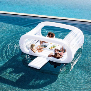 Huayue inflatable water floating bed large fun water toys outdoor swimming pool lake special floating platform