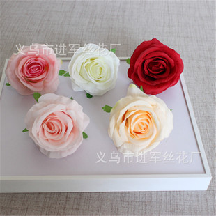 Wedding simulation flower curl angle rose flower head flower fake flower Road lead arch silk flower plant wall simulation Rose head