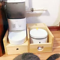 Настоящая кормушка Hörmann Комбинированный диспенсер для воды Hörmann с деревянным каркасом Обеденный стол для кошек и собак с защитой от опрокидывания приподнятая полка Li Zhi
