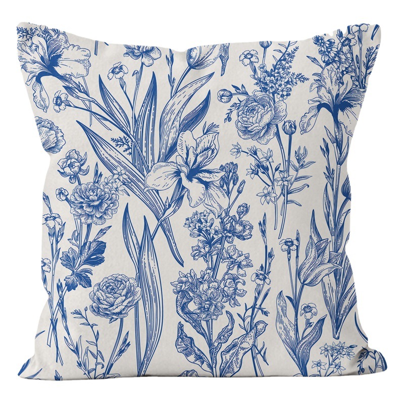 Almohada de patrón clásico estilo ins escandinavo, almohada para sofá de casa, almohada de cintura para coche, cojín para el almuerzo y la Oficina