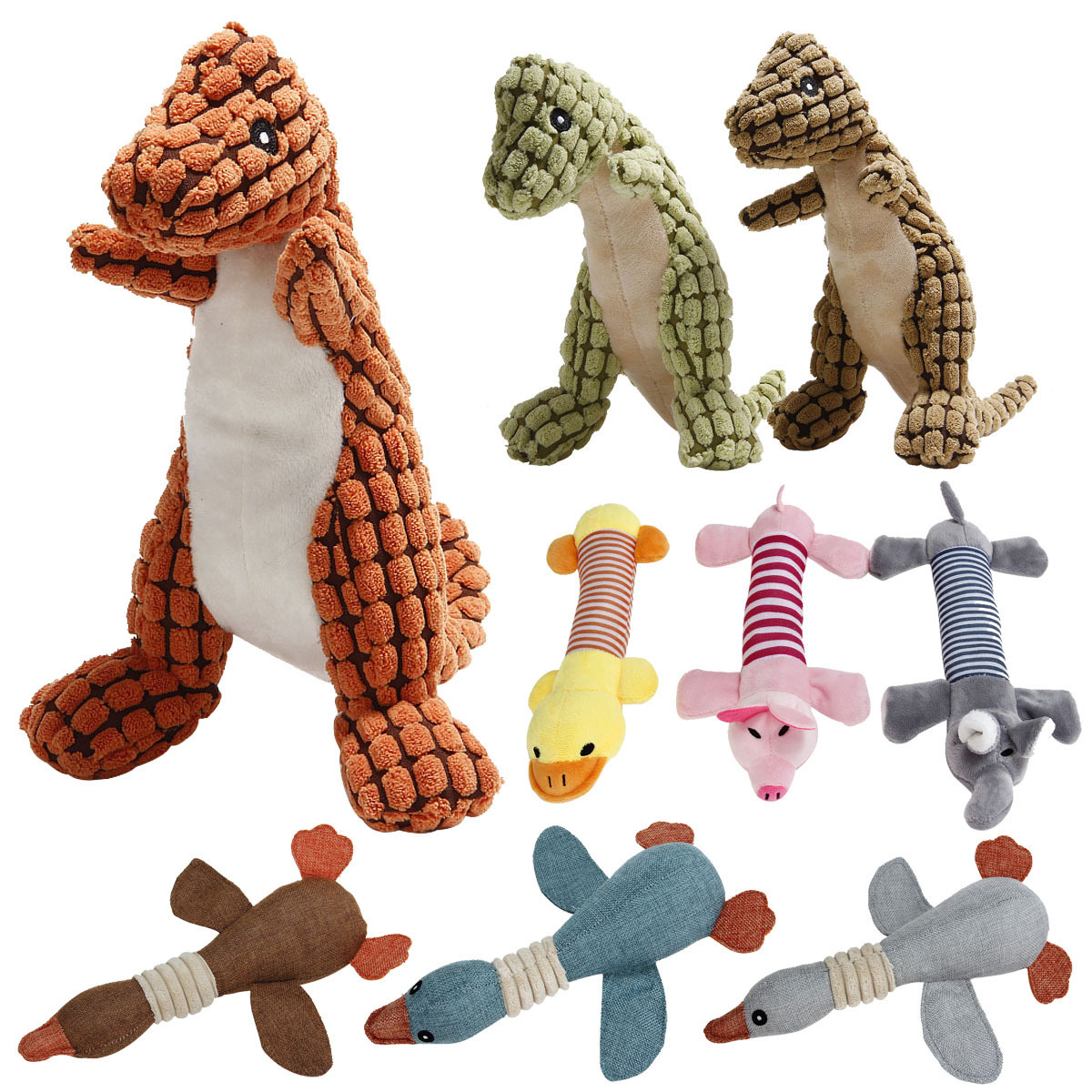 Cute Plush Cartoon Dinosaur Hippopotamus Pet Toys display picture 1