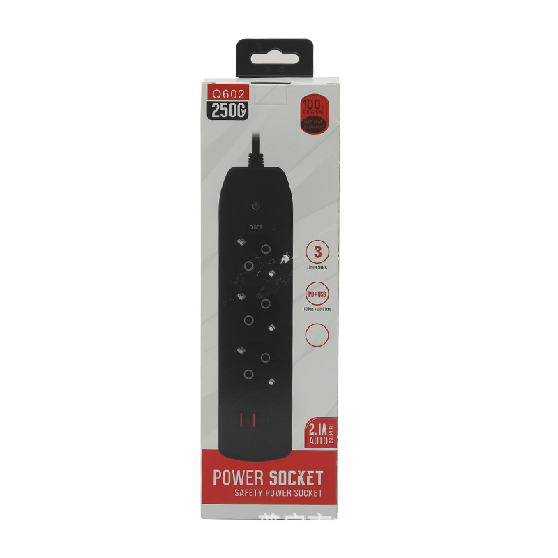 Q602#USB europeo negro