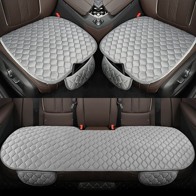thickened plush non-slip three-piece Universal — Seat cushion, seat cover