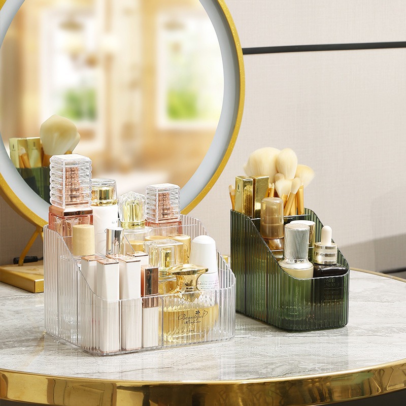 Cosméticos de escritorio Caja de almacenamiento transparente Caja de acabado de cocina Cesta de almacenamiento Sala de estar Cajón doméstico Caja de almacenamiento de plástico