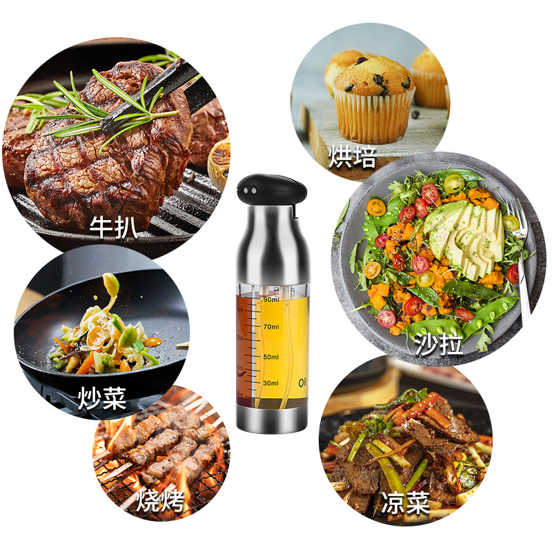 Oil dispenser stainless steel, olive oil, electrospray, (Physicals) 3