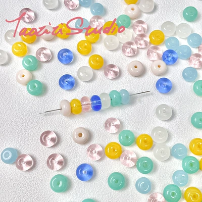 Zərgərlik ara hissələri Huhu glass abacus beads spacer