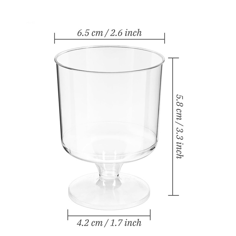 Vasos desechables transparentes para postres con tapa y cuchara, para gelatina y mousse