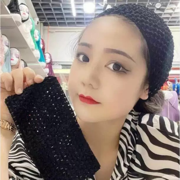 穆斯百搭渔网打底帽 无痕美容束发带洗脸头带发箍民族女头巾 尚酷