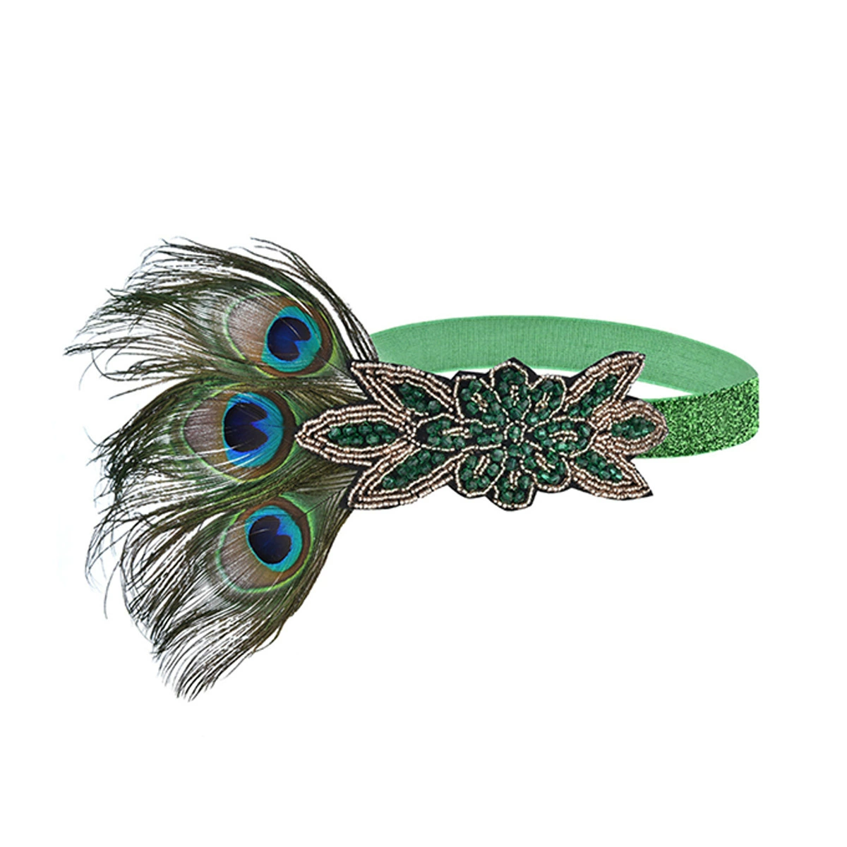 20s маскарад с черными перьями головной убор Дамы Холостяцкая вечеринка с нотами для волос Амазонка спот