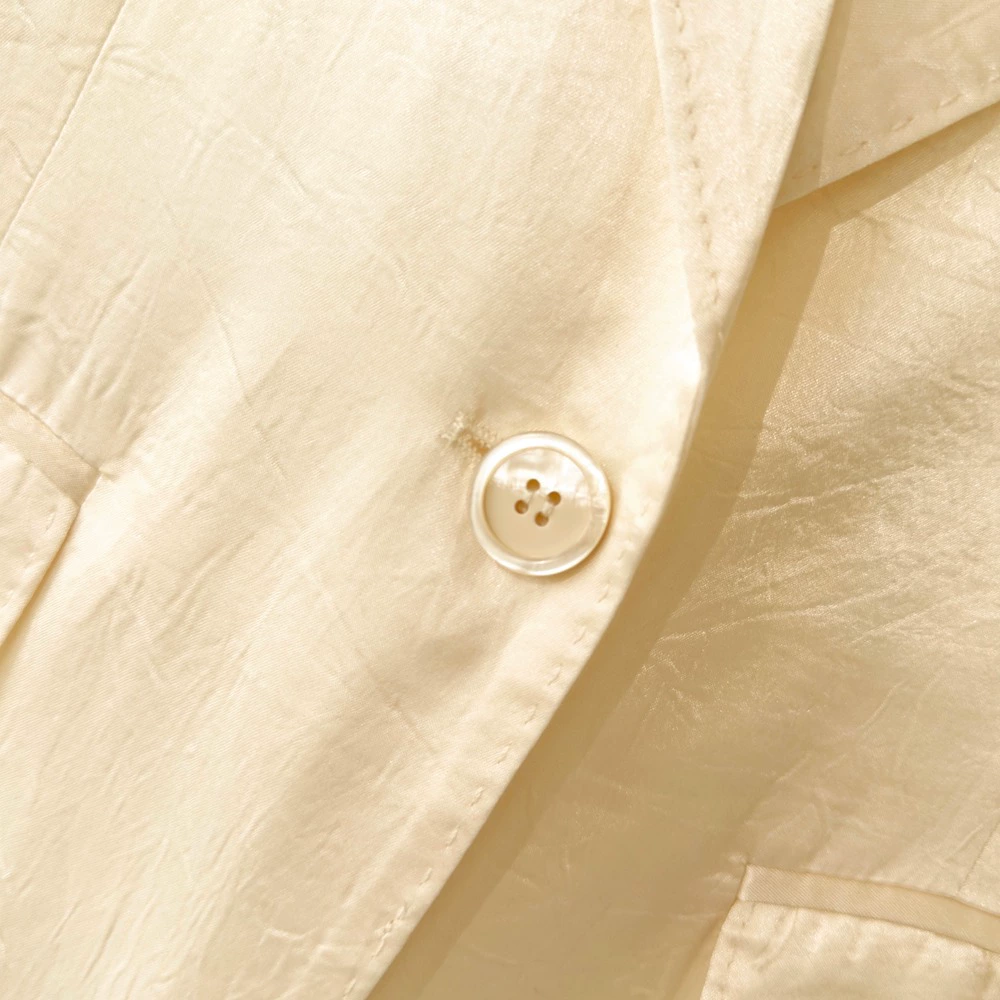 Summer Thin Classic Suit Jacket in Off White, Light Blue, Black - High-Quality Style