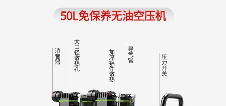 Oil-free silent air compressor, small 220v portable woodworking air pump, high-pressure air pump, air compressor wholesale