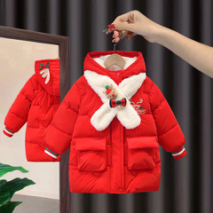 女童棉服冬裝2023新款洋氣兒童加厚保暖棉衣女寶寶冬季棉襖外套潮