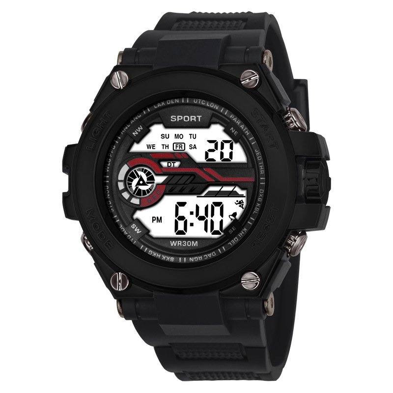 Tendencia de deportes al aire libre simple estudiantes relojes electrónicos alarma cronógrafo multifuncional hombre luz nocturna relojes electrónicos en stock