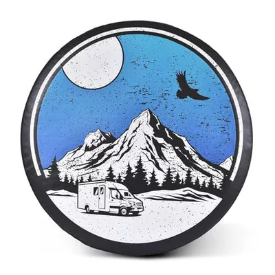 cover, tire protector, minimum — Spare wheel cover - 14inch-12