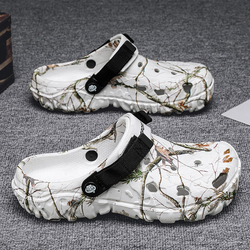 Baotou zapatillas de tamaño grande para hombres zapatos de verano portátiles para el exterior de moda versátil zapatillas de playa