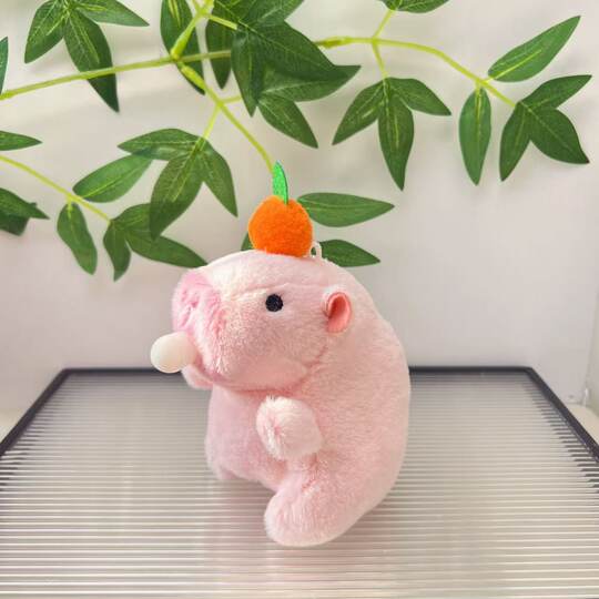 Shaking and Making Sounds Internet Celebrity Capybara Spitting Bubbles Capibala Pendant Plush Toy Doll Keychain Doll Wholesale