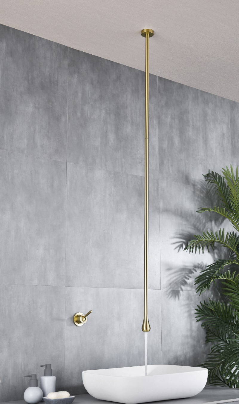 Kaiping Youjia Sanitary Ware Creative water Drop Ceiling Faucet, Suspended ceiling faucet, concealed column basin, suspended faucet 30593 undefined
