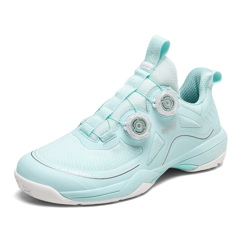 2025 nuevo botón giratorio transfronterizo zapatos de bádminton para hombres y mujeres estudiantes de secundaria profesional tenis de mesa zapatos antideslizantes