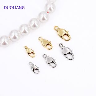 18K Gold-Plated Copper Color-Preserving Rotating Korean Lobster Clasp Universal Clasp Bracelet Necklace End Clasp DIY Jewelry Accessories
