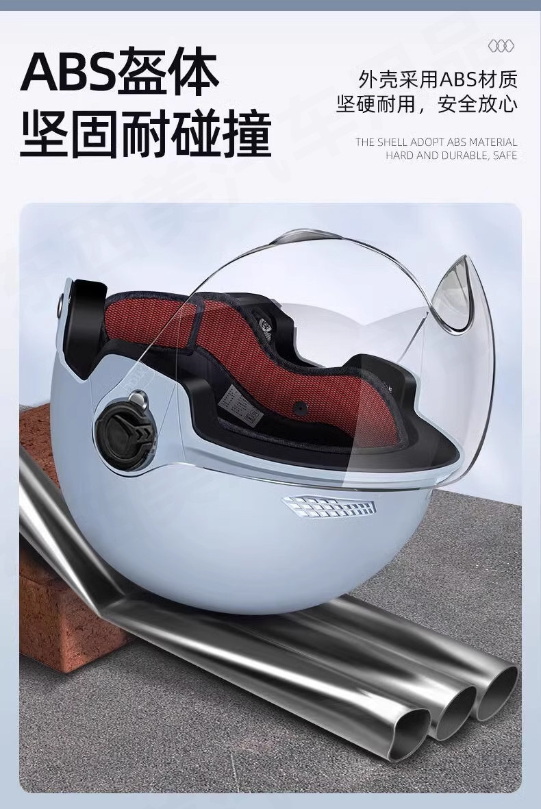 New national standard 3C certified electric motorcycle helmet for men and women, suitable for electric scooters, universal for all seasons, half helmet