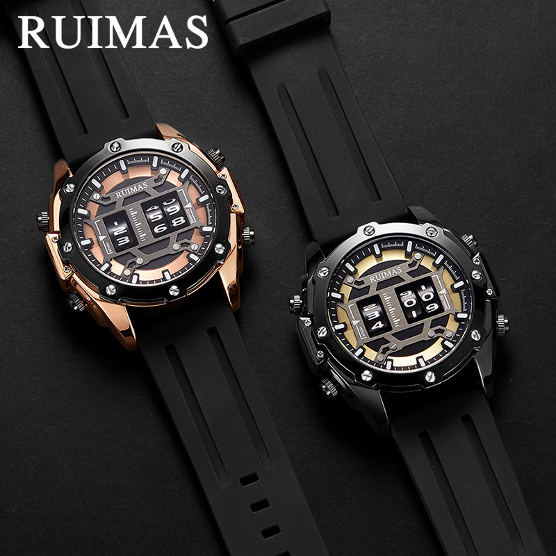 Orologio da uomo al quarzo alla moda, impermeabile, con design a rullo, popolare_voghion.com