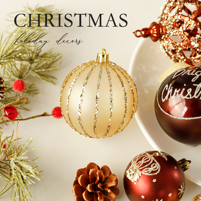 Nueva bola de Navidad de color café árbol de plástico estrella de decoración de árbol de Navidad colgante decoración de Navidad colgante