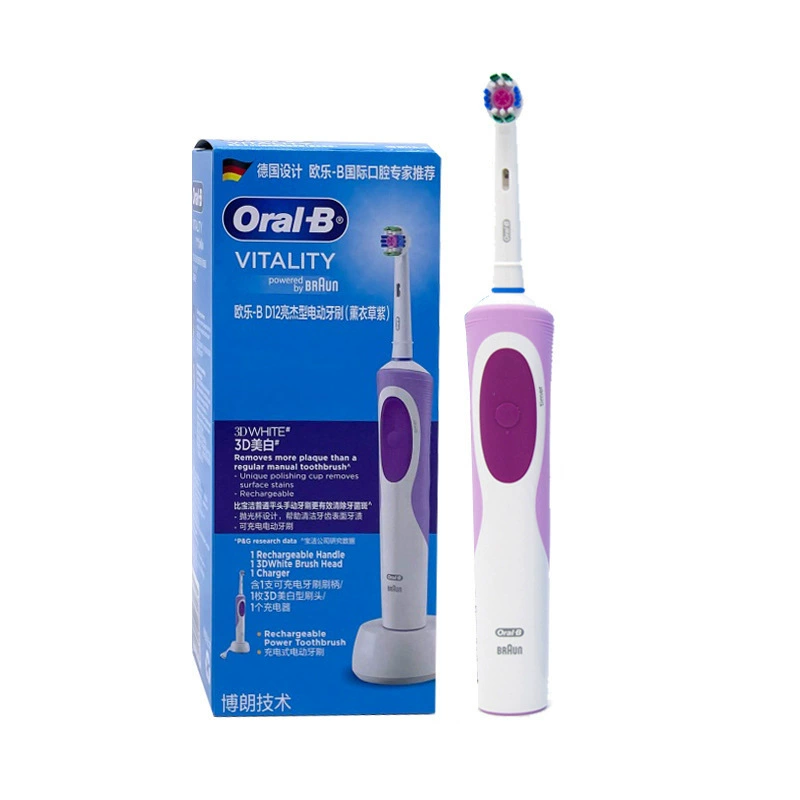 Электрическая зубная щетка (Oral-B) D100 & D12, мягкая щетина, зарядка, домашний набор
