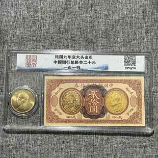 Antique-Style Various Graded Silver Dollar Banknotes Yuan Daitou 1909 One Coin One Banknote Republic of China Objects Coin Crafts Collection