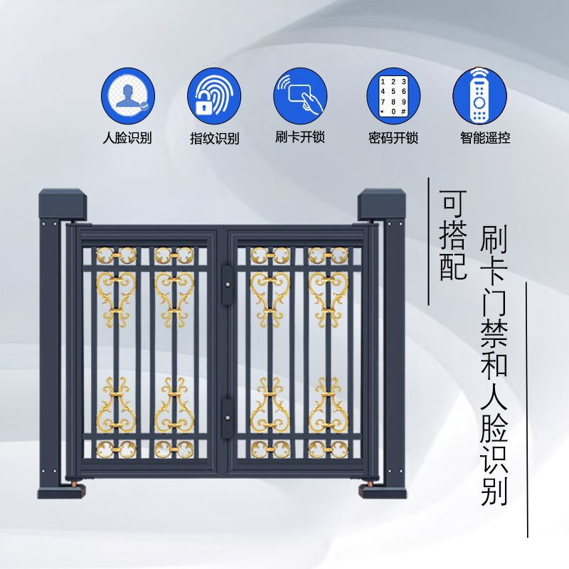 広告ドア スマート歩行者通路 電動ドア コミュニティ顔認識 スワイプカード センサー アクセス制御システム フェンス 小さなドア|undefined