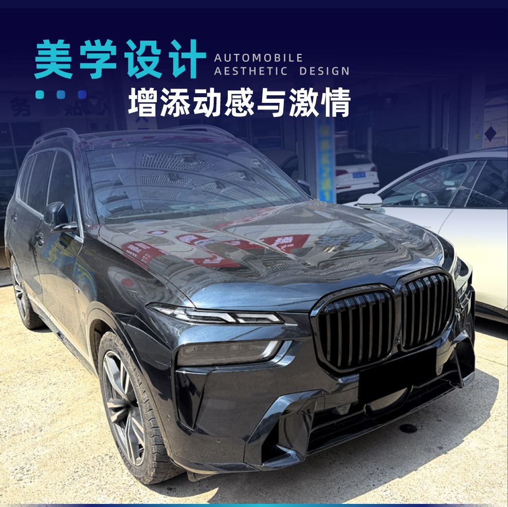 Suitable for BMW X7 G07 LCI 2023+ single-line ABS front grille intake grille cross-border modification parts
