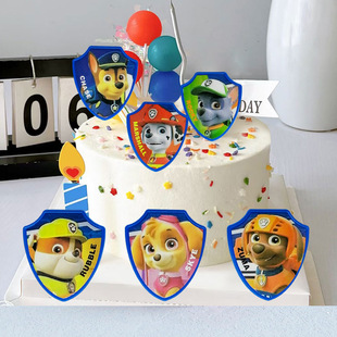 Kids Birthday Party Supplies suit Banner Cupcake Decoration for Pocket Bang Team Cartoon Theme