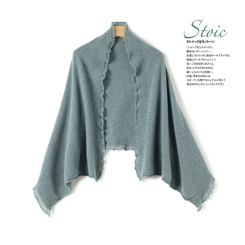 서양식 순수 양모 숄 스카프 겸용 에어컨 룸 2024년 가을 겨울 신상 니트 롱 워밍 넥 스카프