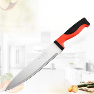 Factory in stock red and black handle chef knife multi-purpose knife fruit and vegetable knife stainless steel chef knife