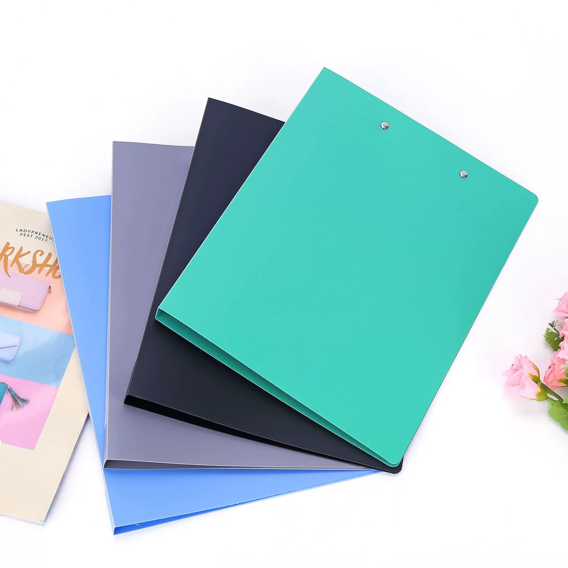Thick folder plastic plastic folder double folder single folder test papers resume folder menu clip wholesale