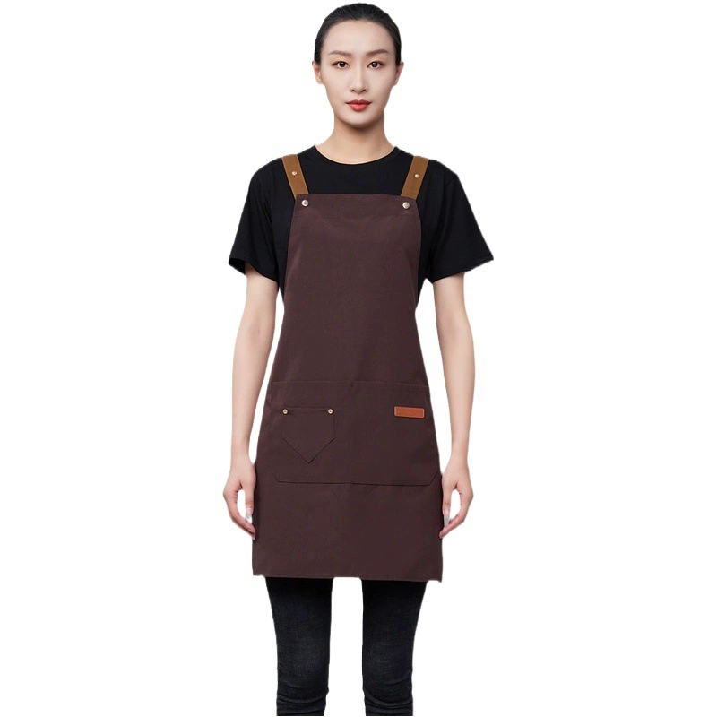 Оптовый дышащий Тонкий Фартук водонепроницаемый и маслостойкий рекламный домашний плечо на заказ Кухонный Фартук с печатью на заказ летний