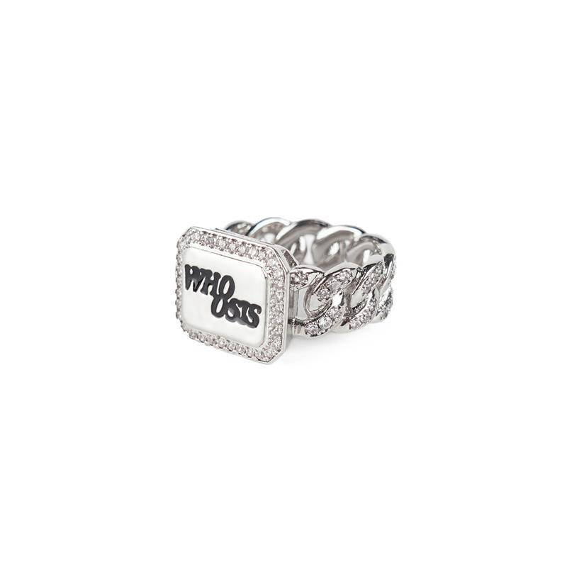 Classic Logo Cuban Chain Ring For Men And Couples Trendy Style_voghion.com