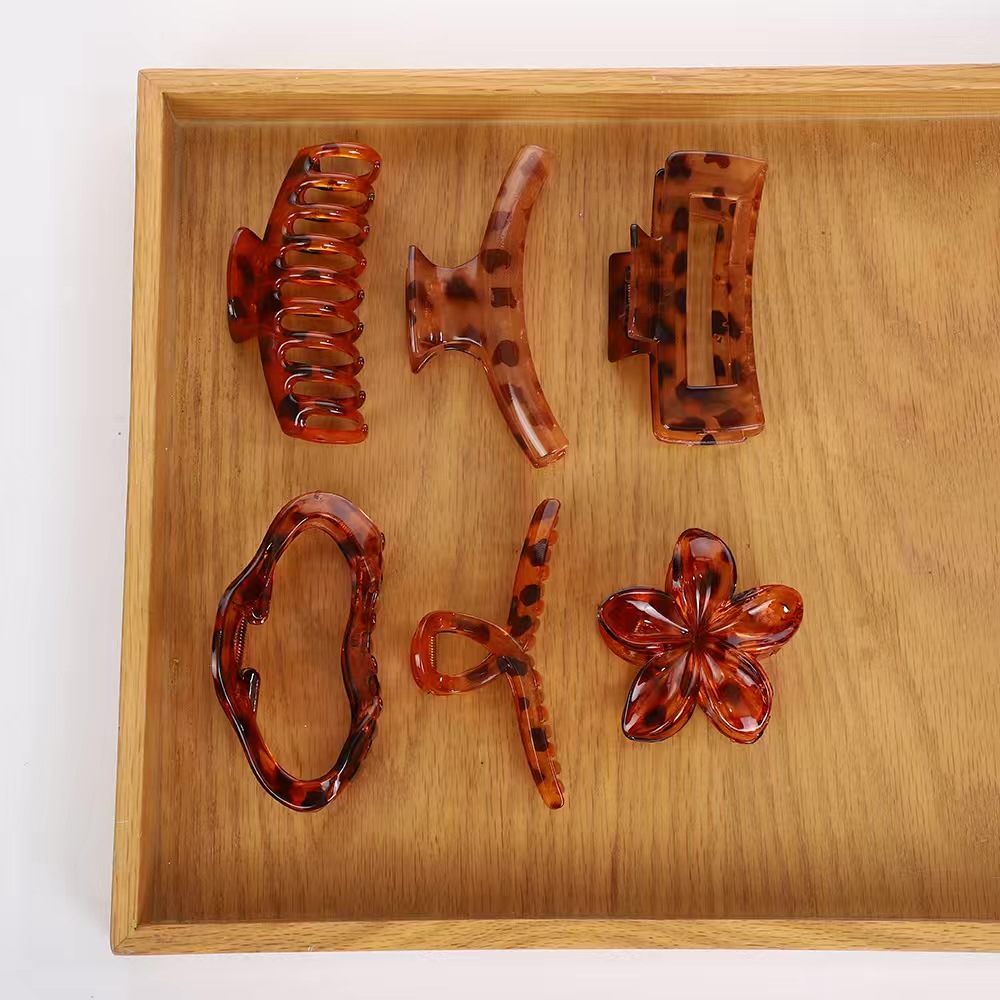 Leopard print plumeria 6-piece set