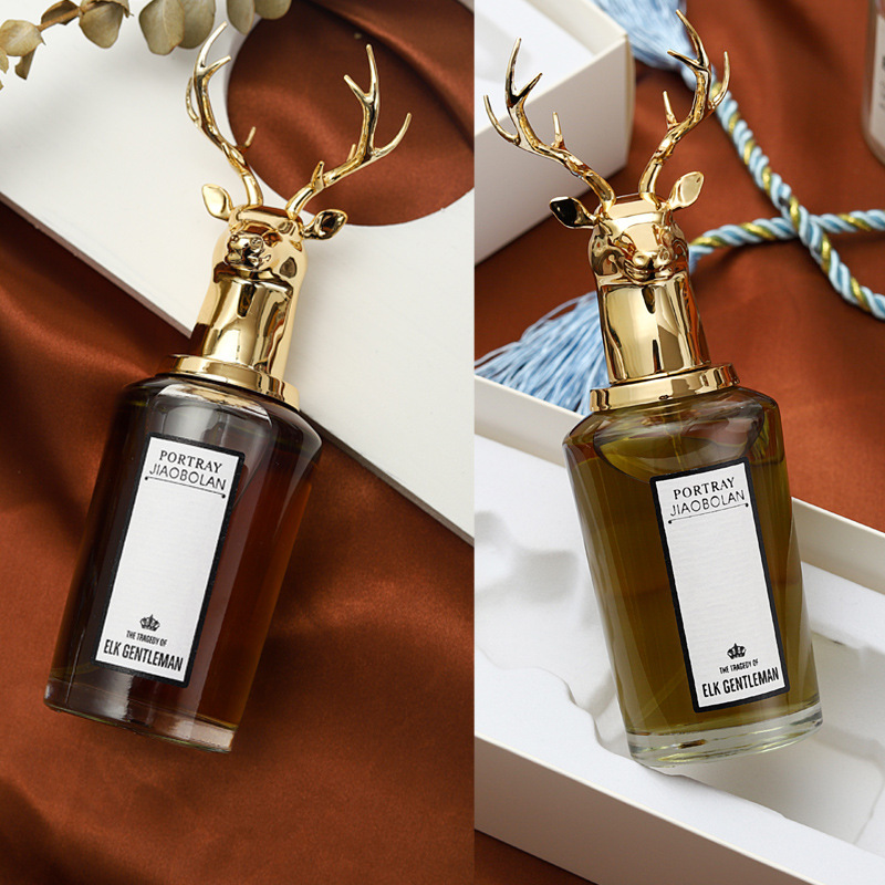 Jiabao Lan, perro de cabeza de tigre, ciervo, retrato de animales, perfumes duraderos para hombres, fragancia fresca al por mayor 80ml