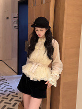 羽纱锦缎 梦幻中古 玩偶感蕾丝娃娃衫