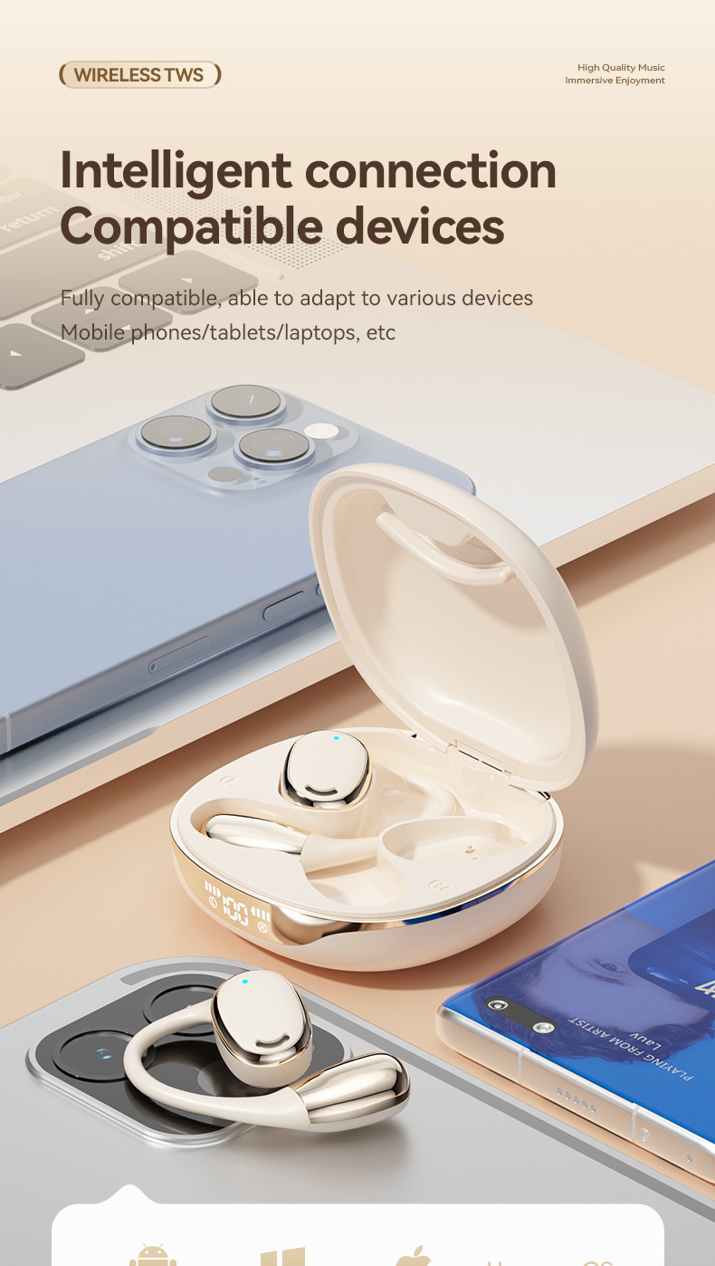 Écouteurs bluetooth avec longue autonomie et réduction de bruit_voghion.com