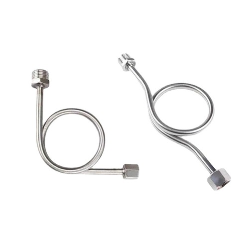 304 stainless steel pressure gauge buffer tube, 316L swivel union table elbow with double male threads, 4/4