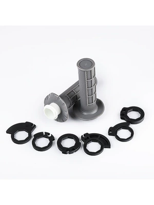 Motorcycle Handlebar Grip Rubber Handlebar: Motorcycle Handle Cover - gray-self-locking-rubber-handle-cover