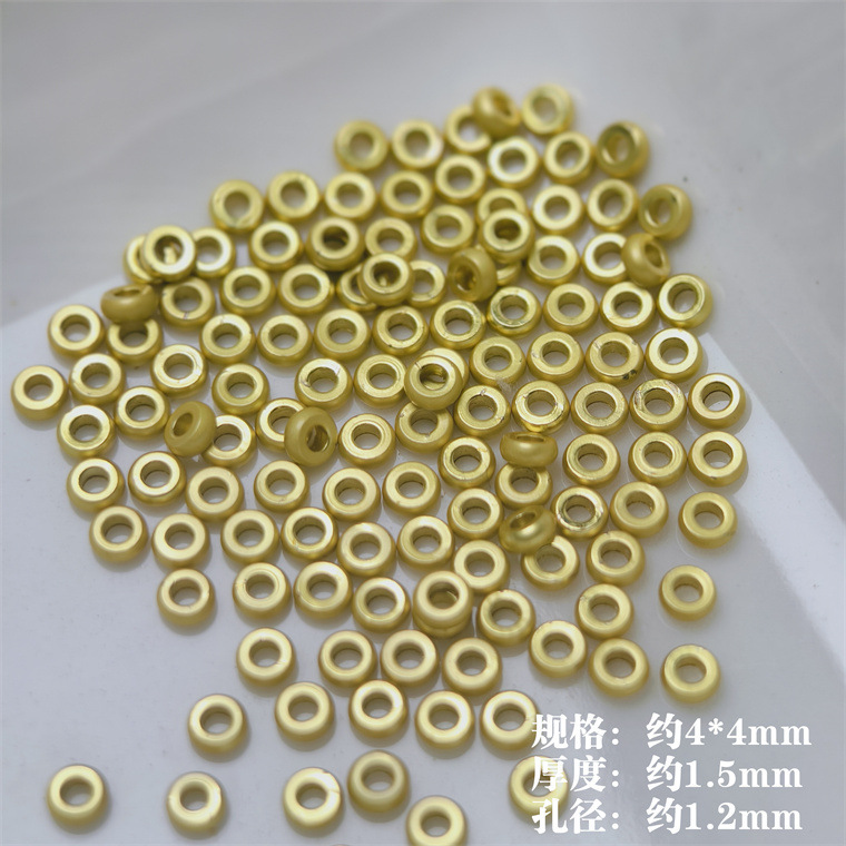 色保持チタン鋼ステンレス鋼メッキリアルゴールドスペーサービーズ diy アクセサリー材料ルースビーズブレスレットネックレスビーズ|undefined