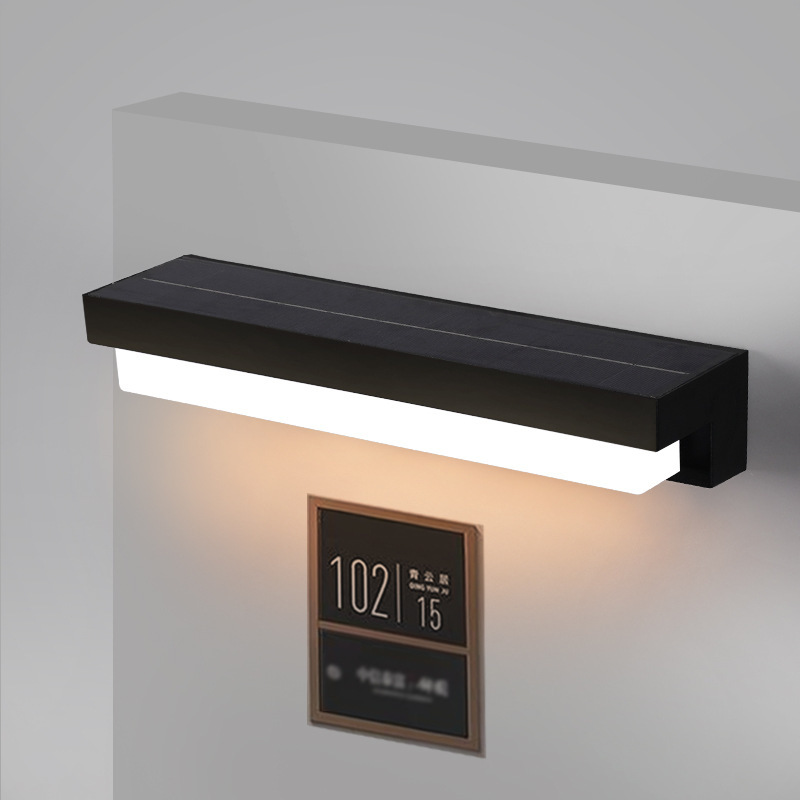 Solar Sensor Light for Outdoor Wall Mounting on Both Sides of the Gate, Courtyard Entrance Wall, Waterproof House Number Sign, Wall-Mounted, No Drilling Required