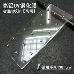 適用小米13Ultra鋼化膜UV高鋁電鍍Mi13Pro光學全膠曲面晶鑽保護膜